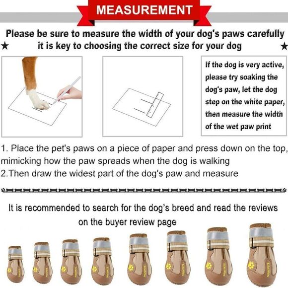 Dog Shoes Dog Boots & Paw Protectors Sz 6: 2.6''x3.0''(W*L) for 52-65 lbs NWT - Picture 7 of 12